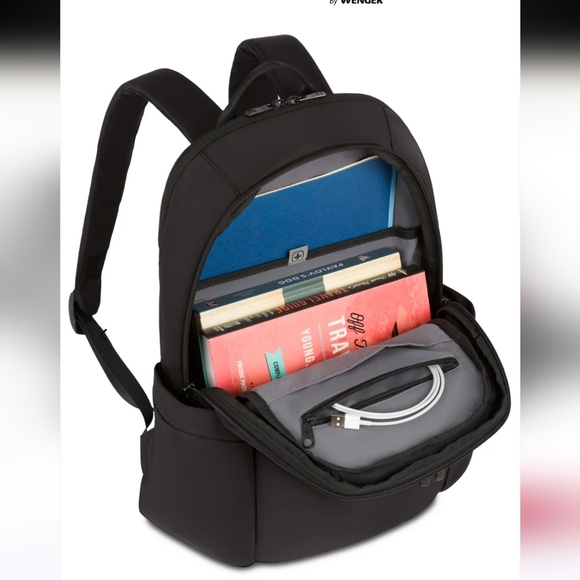 Swissgear The Bloom Black Laptop Backpack SA2822 Minimalist School Travel - Picture 6 of 12